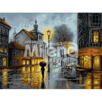 Milena Style Нощ над града - гоблен със схема конци dmc 1: 1