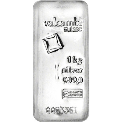 Valcambi SA stříbrný slitek 1000 g – Sleviste.cz