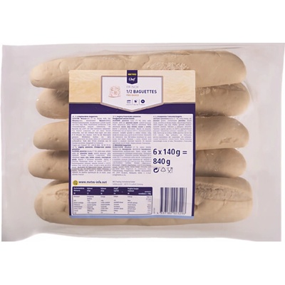 Metro Chef Bagety svetlé na dopečenie 6 x 140 g