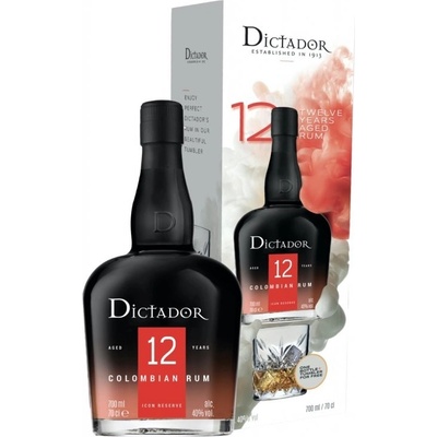 Dictador Premium 12y 40% 0,7 l (dárkové balení 1 sklenice)