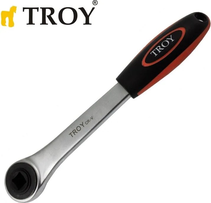 TROY Реверсивна тресчотка с падащ квадрат / Troy 26158 / (T 26158)