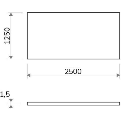 Eloxovaný hliníkový plech 1,25×2,5 m, tloušťka 1,5 mm - elox 10 µm Natural + fólie