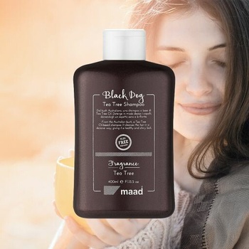 Maad Tea Tree Black Dog Šampón pre hlboké čistenie a intenzívnu starostlivosť o vlasy 400 ml