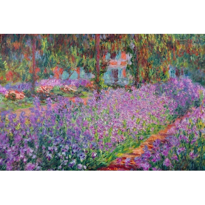 Plagát, Obraz - The Artist's Garden at Giverny, 1900, Claude Monet, 40 × 26.7 cm