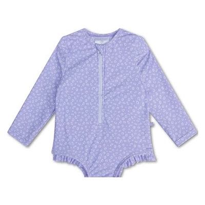 Swim Essentials Plavky s dlhým rukávom s UPF 50+ Leopard fialový