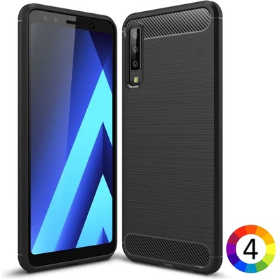 Samsung Galaxy A7 2018 Удароустойчив Carbon Fiber Калъф и Протектор