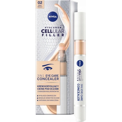 Nivea Hyaluron Cellular Filler tónujúci hydratačný krém na oči 02 Medium 4 ml