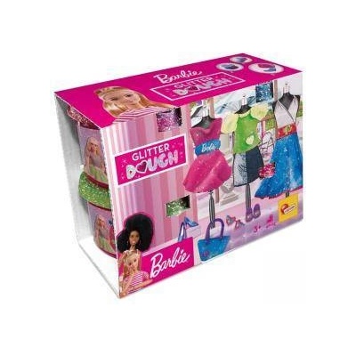 Lisciani Детски комплект за моделиране Lisciani, Barbie, 4 броя различни цветове блестящ моделин, 4 броя кутийки във формата на сърце, 8008324088843