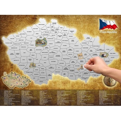 Stírací mapa Česká republika – Zboží Dáma