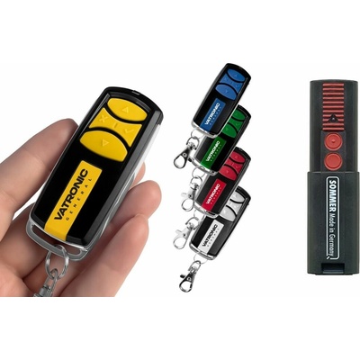 SOMMER SLIDER 4014 TX03 434-2 4013 TX02-434-4, 434,42 MHz - Luxusný kovový 4-kanálový diaľkový ovládač VATRONIC