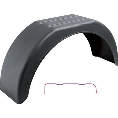 Blatník plast 13''/200 mm DOMAR čierny lomený
