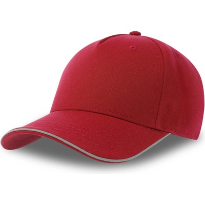 Atlantis Headwear Reflect-S 5 panelová baseballová COT33025400499-red Červená