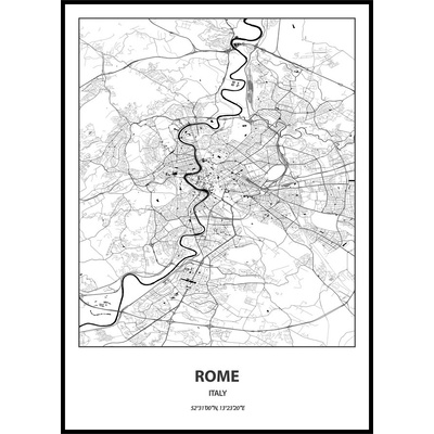 Jen tak z lásky Plakát Mapa města (více variant měst) Rozměr plakátu: 40 x 50 cm, Město: Rome