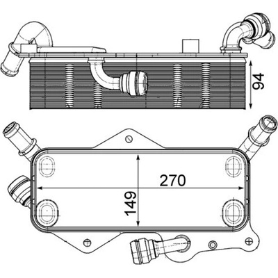 Chladič oleja automatickej prevodovky MAHLE ORIGINAL CLC 218 000P (CLC218000P)