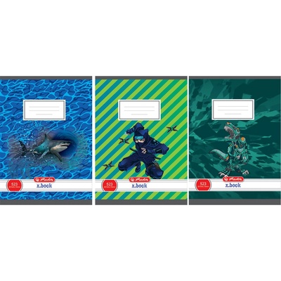 Herlitz Sešit A5 523 linka mix motivů pro kluky
