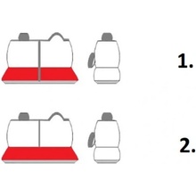 Autopoťah LOGO 2+1 RENAULT MASTER 2010-2022 variant sedadla: 1. s prístupom do skriniek + štandardné sedadlo vodiča