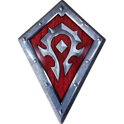 WORLD OF WARCRAFT - kovový štít, erb na zeď "Horda" - 25 x 35 cm, ABYPLA034