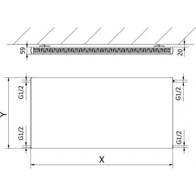 Mexen Flat CF11 W411F-060-090-00 600 mm x 900 mm