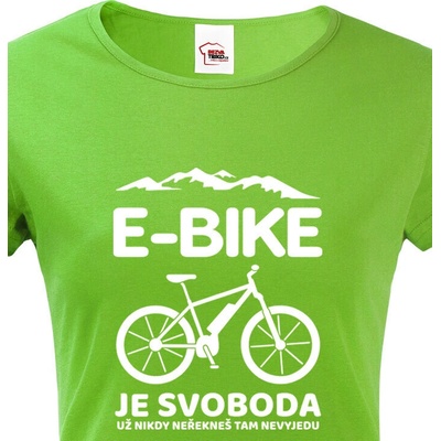 Dámské tričko E-bike Zelená