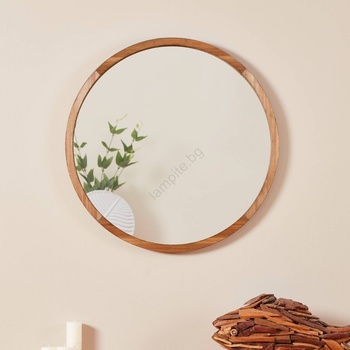 EGLO 425038 - Стенно огледало BANI, Ø 70 см, кафяво (EG425038)