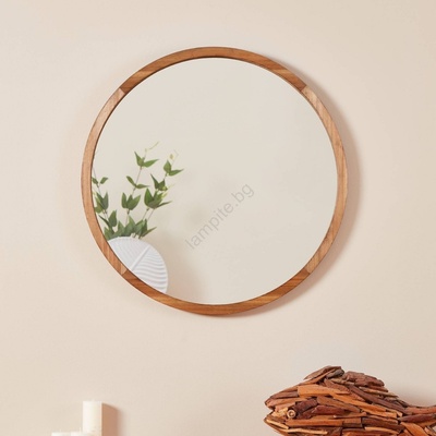 EGLO 425038 - Стенно огледало BANI, Ø 70 см, кафяво (EG425038)