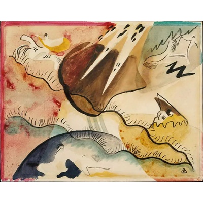 Obrazy - Kandinsky, Wassily: Krajina v dešti - reprodukce obrazu