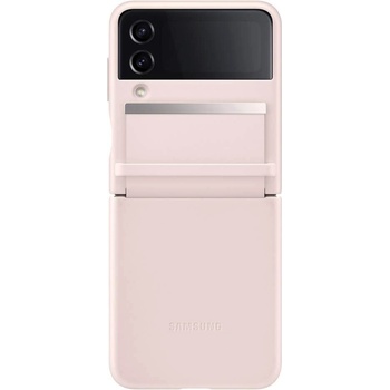 Samsung Leather Cover EF-VF721LPEGWW - оригинален кожен кейс (естествена кожа) за Samsung Galaxy Z Flip 4 (розов)