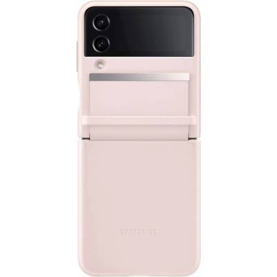 Samsung Leather Cover EF-VF721LPEGWW - оригинален кожен кейс (естествена кожа) за Samsung Galaxy Z Flip 4 (розов)