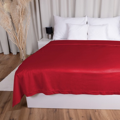 Biante přehoz na postel Zamatový Velvet Prémium SVP-038 Sýto červený 140 x 200 cm