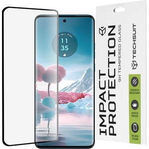 Techsuit Протектор за Motorola Edge 40 Neo - 111D Full Cover / Full Glue Glass / 3D Curved Screen - Черен