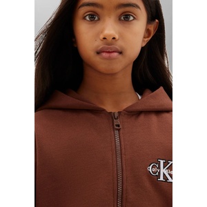 Calvin Klein суичър с качулка за деца от памук (LVCKTJB34G.128.170.9BY2)