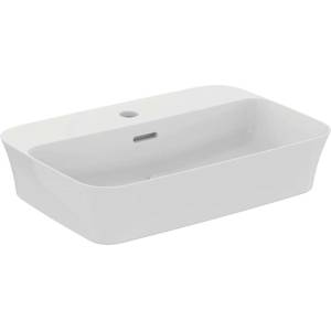 Ideal Standard Ipalyss - Мивка за плот, 55х38 см, с преливник, отвор за смесител, Ideal Plus, бяла E2077MA (E2077MA)