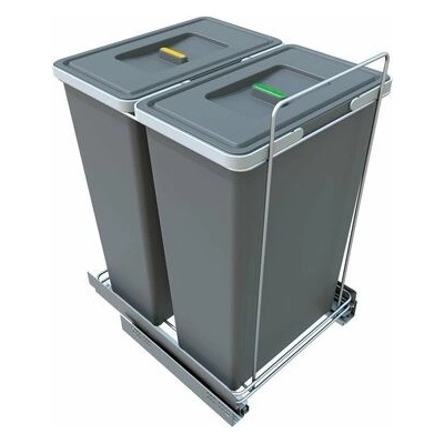 Elletipi ECOFIL 2x35 L Vstavaný výsuvný s rámom šedá s vekom PF01 53A2