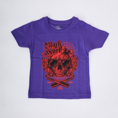 Dětské Triko BLACK HEART LIPSTICK PURPLE Fialová
