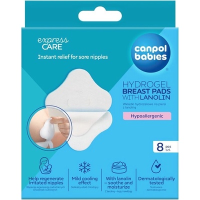 Canpol Подложки за гърди с хидрогел и ланолин Canpol - 8 броя (1/656C)