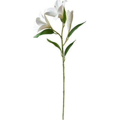 Dekoračná umelá kvetina biela ľalia - 17*12*71 cm - Clayre & Eef