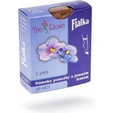 Trerose ponožky Fialka 2p 20 DEN N čierna