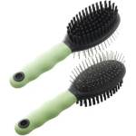 Ferplast Gro Premium - Двойна четка с метални зъби и четина за котки, 19, 5 x 5, 5 x h 5, 5 см