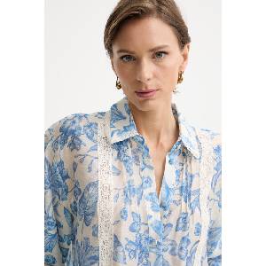 TWINSET риза дамска с лен (261LM2SAA)