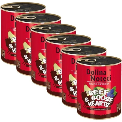 Dolina Noteci Superfood Говеждо & Гъши сърца 6 x 400 г