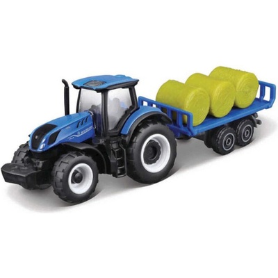 New Holland Traktor s Přívěsem Maisto 1:64
