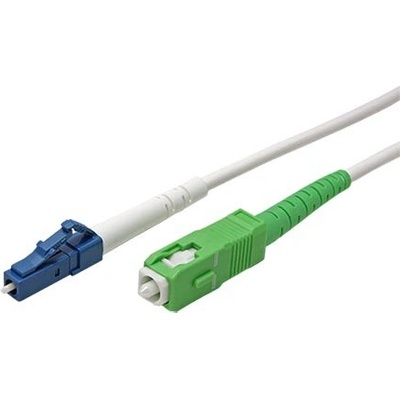 Goobay 21.92.8912 SC/APC-LC/UPC 9/125 (single mode), 3mm, simplex, LSOH, 2m, bílý
