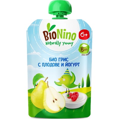 BioNino БИО грис с плодове и йогурт 6м+ 90 г