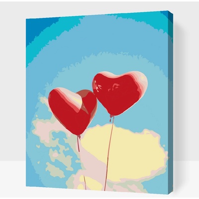 Vymalujsisam Maľovanie podľa čísiel Ruža so srdiečkom I love you