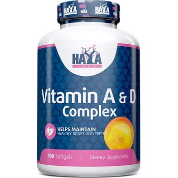 Haya Labs Vitamin A & D Complex, 100 капсули, Haya Labs