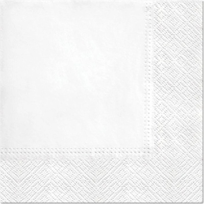 PAW Хартиени салфетки, бели, 33 x 33 см