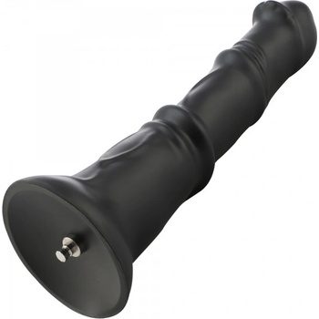 HISMITH HSA123 P-Spot with 3 Bulges Silicone Anal Dildo KlicLok 24cm Black