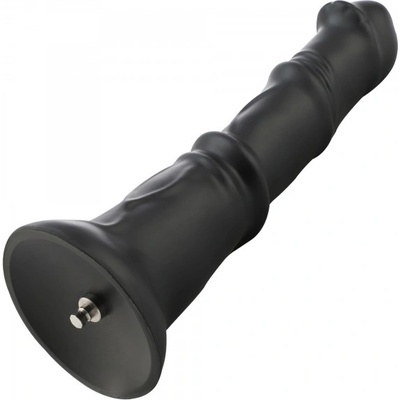 HISMITH HSA123 P-Spot with 3 Bulges Silicone Anal Dildo KlicLok 24cm Black