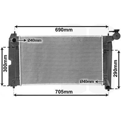 Chladič, chlazení motoru VAN WEZEL 53002302