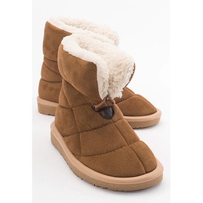 Moda Trend Дамски велурени боти за сняг с противоплъзгаща подметка - Таба #405031 (405031_Кафяво)